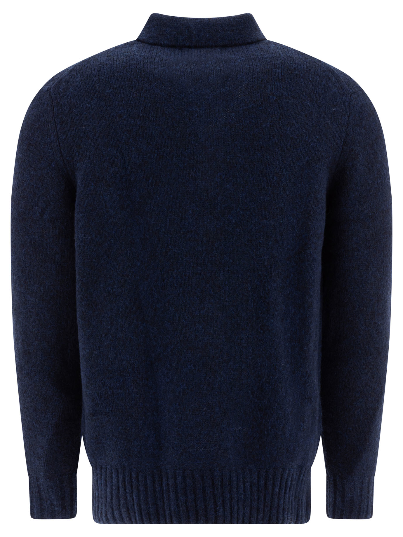 NN.07 Blue Lee merino wool-blend polo sweater